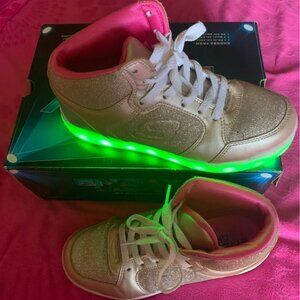 Skechers Energy Lights ** UNIQUE ADJUSTABLE LIGHT UPS ** High Tops Girls Size 3